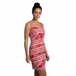 French Connection Fitted Dress Size 10 Geometric Print GUC